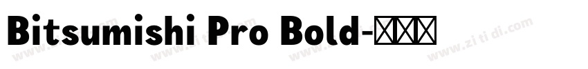 Bitsumishi Pro Bold字体转换